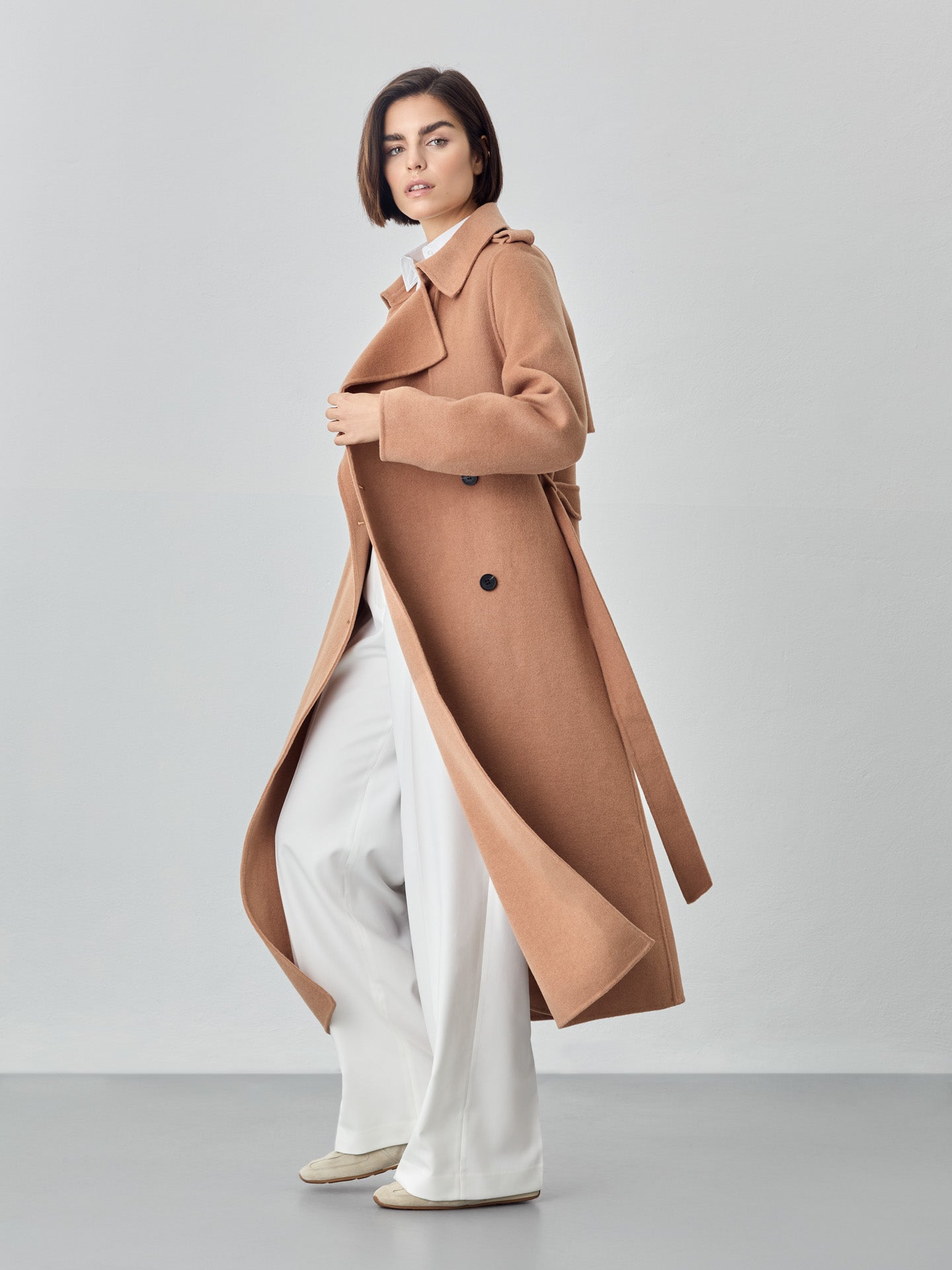 Trench Style Overcoat Camel XS - Main Image